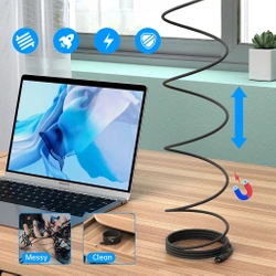 Kabel Choetech XCC-1051 magnetyczny USB-C / USB-C PD 3.1 240W 1.8m - czarny