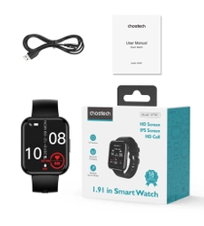 Choetech WT001 smartwatch with IP67 call answering function - black