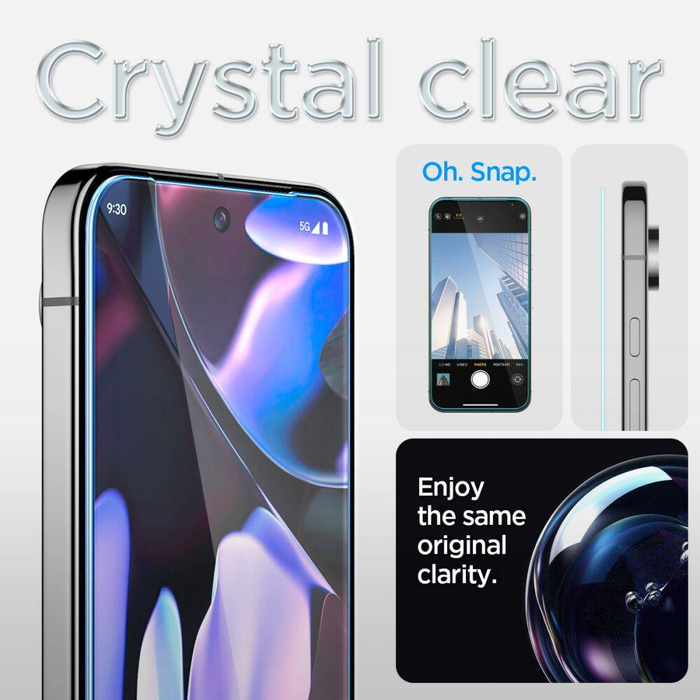 Tempered Glass Spigen Glas.tr "ez Fit" 2-pack Google Pixel 9 Pro Xl Clear