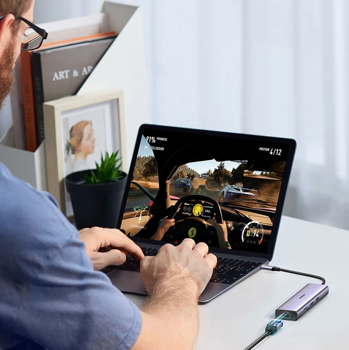 Adapter Hub UGREEN, USB-C do 2x USB 3.0, HDMI, RJ45, SD/TF 90568