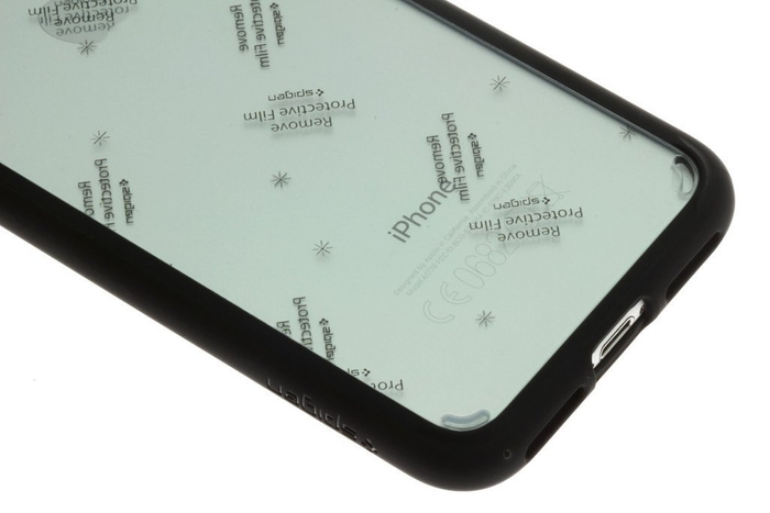 Case SPIGEN iPhone 7 / 8 / SE 2020 Ultra Hybrid Black Black Case Apple + Glass 3MK Flexible Glass Lite