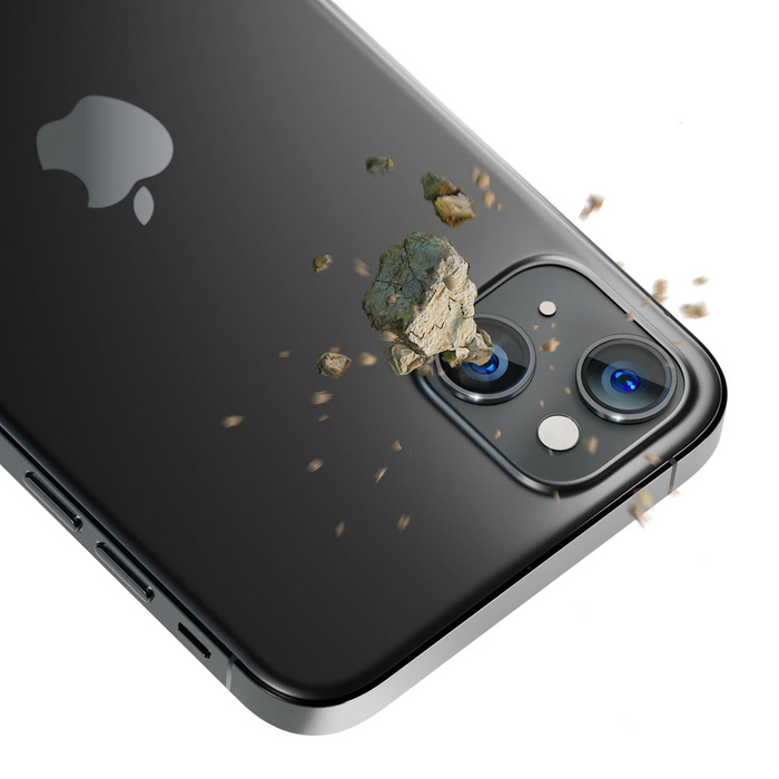 3mk Lens Protection Pro iPhone 14 6.1" graphite/graphite Protection for camera lens with mounting frame 1pc.