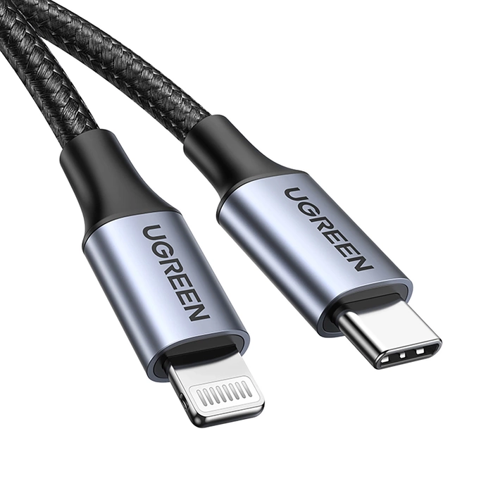 Ugreen cable MFI cable (Made For iPhone) USB Type C - Lightning 3 A 1 m black (US304 60759)