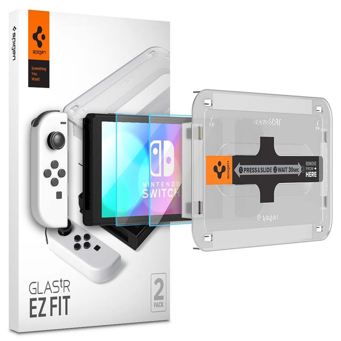 Szkło Hartowane SPIGEN Nintendo Switch Oled Glas.Tr ”ez Fit” 2-Pack