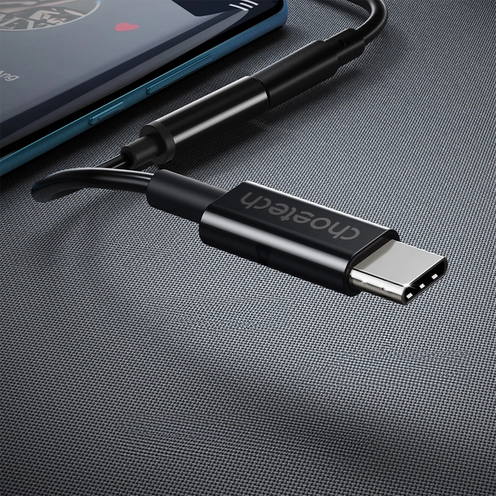 Adapter Choetech AUX003 USB-C do 3.5mm Audio Jack Adapter (czarny)