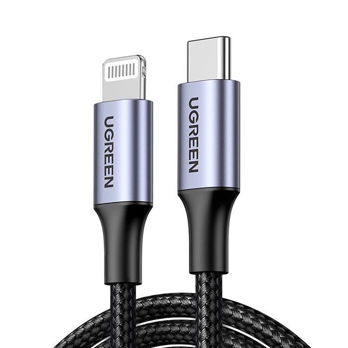Ugreen cable MFI cable (Made For iPhone) USB Type C - Lightning 3 A 1 m black (US304 60759)