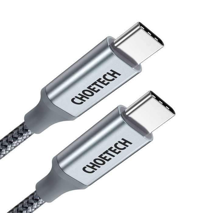 Choetech USB Type C - USB Type C cable 5A 100 W Power Delivery 480 Mbps 1,8 m gray (XCC-1002-GY)