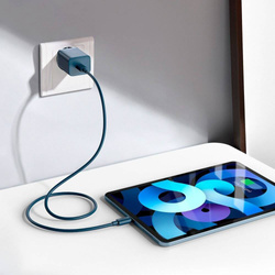 [PO ZWROCIE] Baseus Super Si 1C szybka ładowarka USB Typ C 20W Power Delivery + kabel USB Typ C - Lightning 1m niebieski (TZCCSUP-B03)