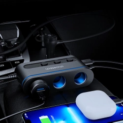 Ładowarka Choetech TC0021 samochodowa 2x USB-C PD 1x USB-A QC 3x gniazdo zapalniczki - czarna