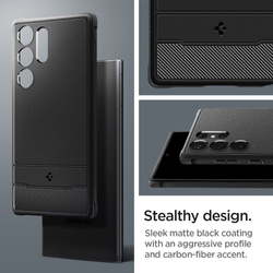 Case Spigen Rugged Armor GALAXY S23 ULTRA MATTE BLACK
