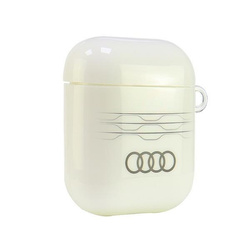 Audi IML Geometric Pattern AirPods 1/2 cover biały/white AU-IMLAP-A6/D3-WE