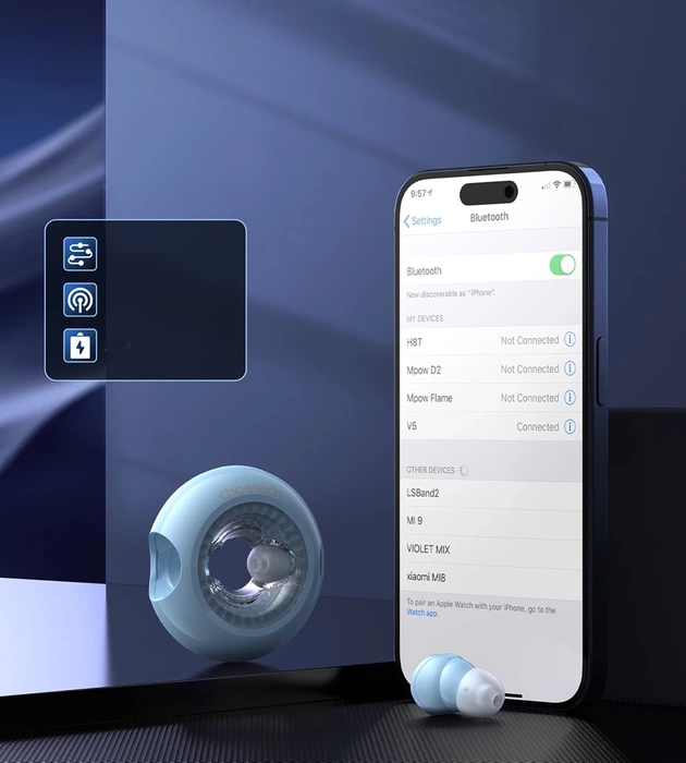 Słuchawki TWS Choetech BH-T22 (niebieskie)