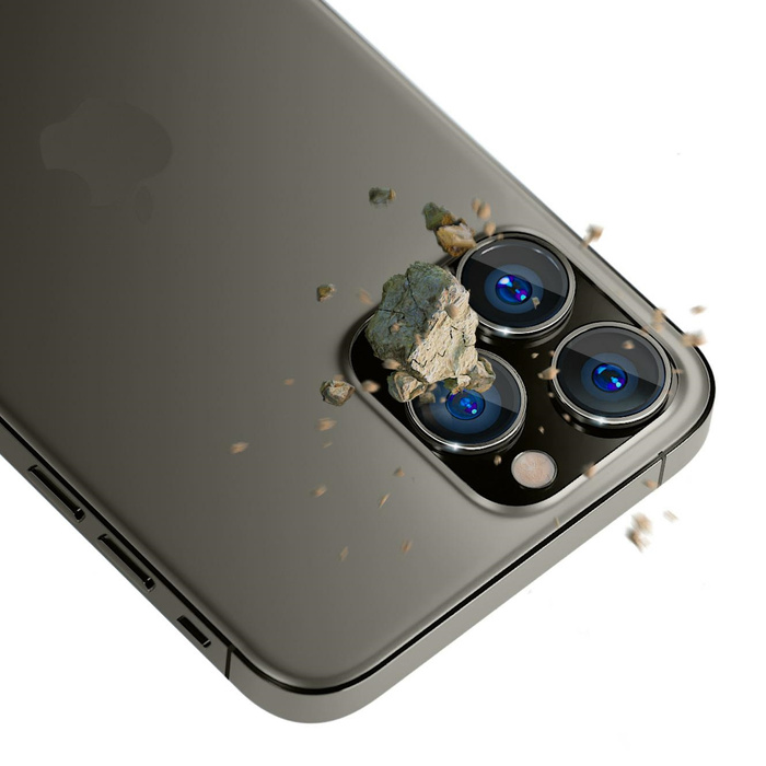 3mk Lens Protection Pro iPhone 14 Pro / 14 Pro Max graphite/graphite Protection for camera lens with mounting frame 1pc.