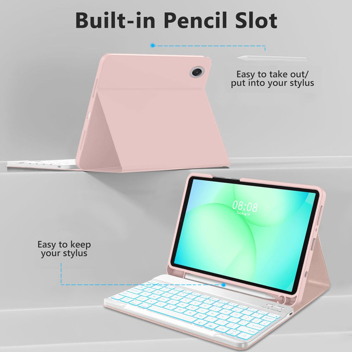 TECH-PROTECT SC PEN + KEYBOARD GALAXY TAB A9 / A11 8.7 X110 / X115 / X133 / X135 PINK