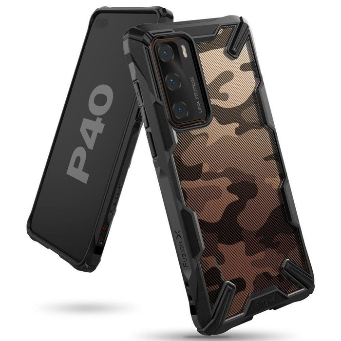 Etui RINGKE Fusion X Huawei P40 Camo Black Czarne Case