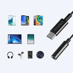 Adapter Choetech AUX003 USB-C do 3.5mm Audio Jack Adapter (czarny)