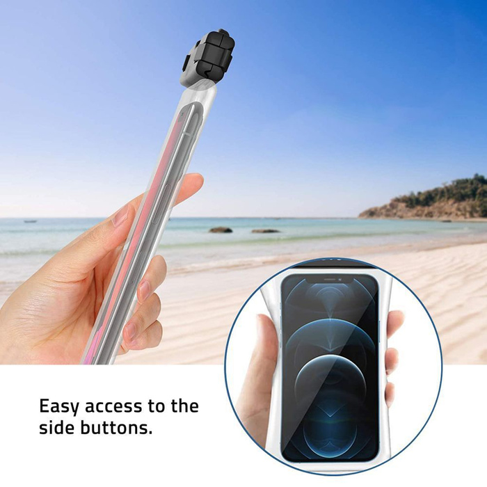 Etui TECH-PROTECT Universal Waterproof Case Black/ Clear Case