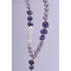 Zawieszka LOVE do telefonu / długość sznura 44cm (22cm w pętli) / na rękę - fioletowy