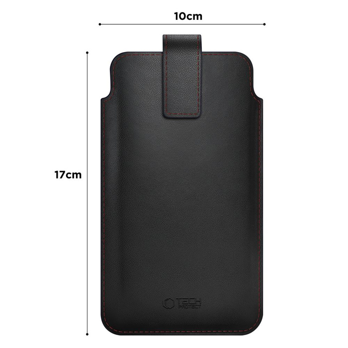 TECH-PROTECT SM65 UNIVERSAL PHONE POUCH 6.0-6.9 INCH BLACK/RED
