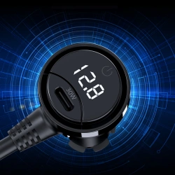 Charger Choetech TC0021 car 2x USB-C PD 1x USB-A QC 3x cigarette lighter socket - black