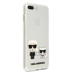 Etui KARL LAGERFELD Apple iPhone 7 Plus 8 Plus Karl & Choupette KLHCI8LCKTR Bezbarwny Hardcase