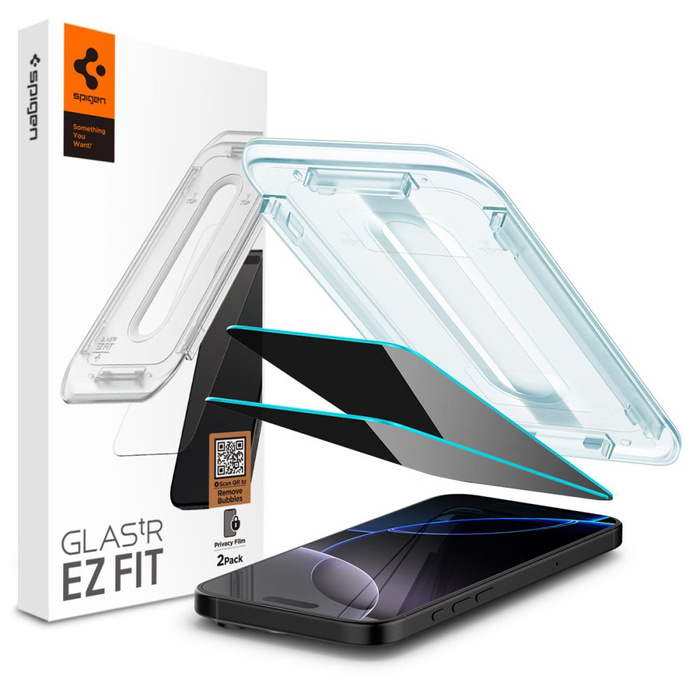 SZKŁO PRYWATYZUJĄCE SPIGEN GLAS.TR ”EZ FIT” 2-PACK IPHONE 16 PRO MAX, 17 PRO MAX PRIVACY