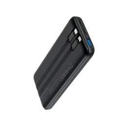 Choetech Powerbank B654 10000mAh 22.5W USB-A / USB-C / micro USB with built-in cable USB-C / Lightning - black