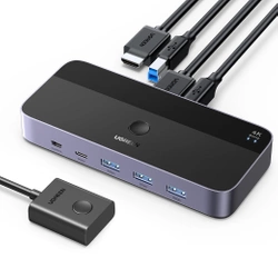 Przełącznik KVM Ugreen CM664 HDMI switch 2w1 - czarny