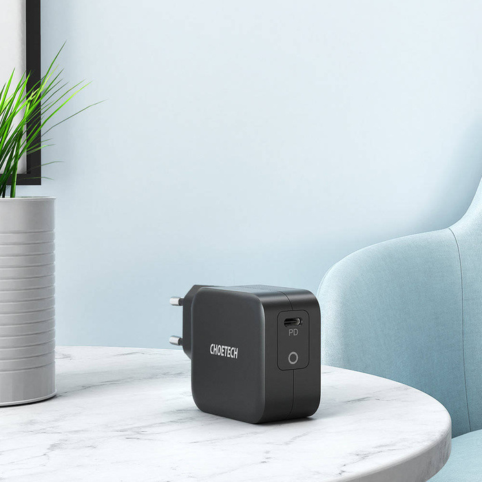 Choetech fast charger GaN USB Type C 61W 3A Power Delivery Black (Q6006)