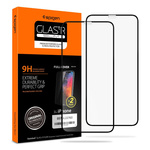 Tempered Glass Spigen iPhone 11 Pro X / Xs Glass Fc 2-pack Black
