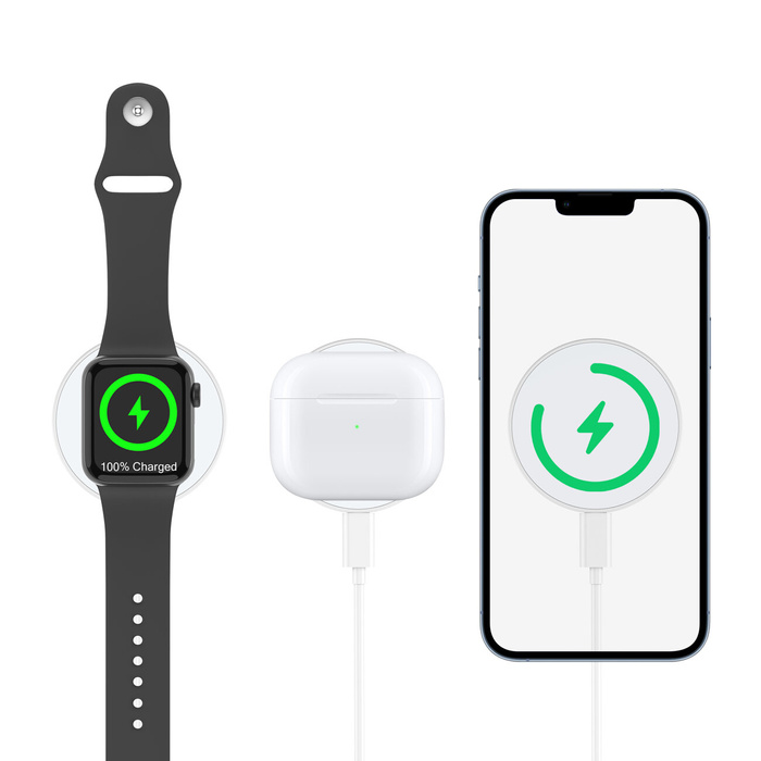 MagSafe Choetech T603-F inductive charger with holder - white