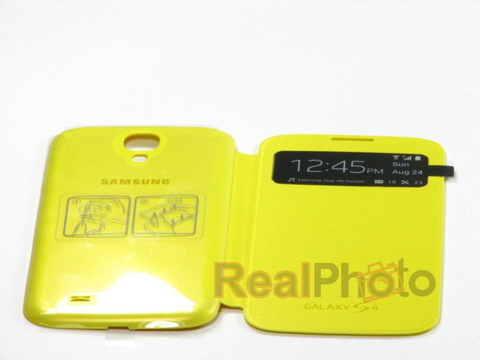 Futerał SAMSUNG Galaxy S4 SIV I9500 I9505 Etui Flip S-VIEW EF-CI950BWEG Żółty