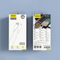 Dudao przewód kabel USB / Lightning 5A 2m biały (L2L 2m white)