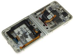 Wyświetlacz Samsung Galaxy Z Flip 3 5G LCD Dotyk Oryginalny Srebrny Grade C/C z wadą