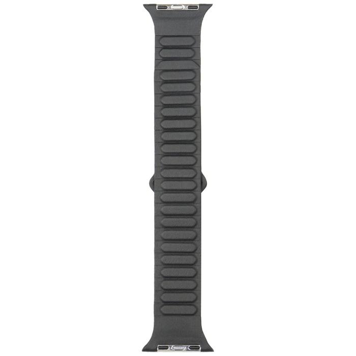 Pasek Audi Logo Synthetic Leather Magnetic Ring do Apple Watch 44/45/46/49mm czarny