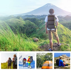 Choetech składana ładowarka solarna słoneczna fotowoltaiczna 19W 2x USB 2,4A czarny (SC001)