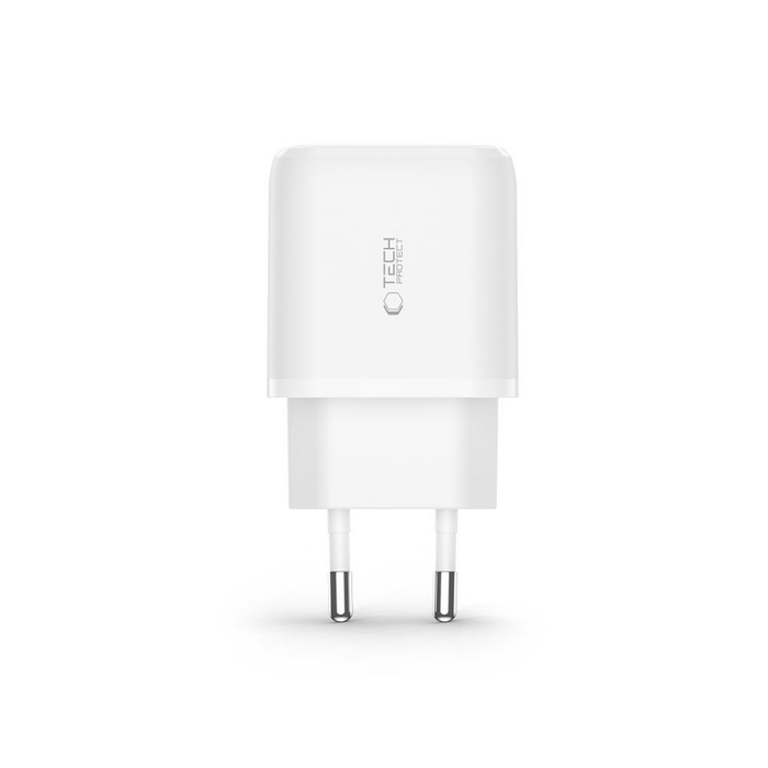 ŁADOWARKA TECH-PROTECT C20W 2-PORT NETWORK CHARGER PD20W/QC3.0 WHITE