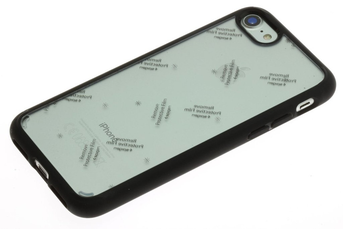 Case SPIGEN iPhone 7 / 8 / SE 2020 Ultra Hybrid Black Black Case Apple + Glass 3MK Flexible Glass Lite