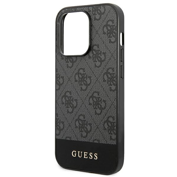 Case Guess iPhone 14 Pro 6.1" grey/grey hard case 4G Stripe Collection