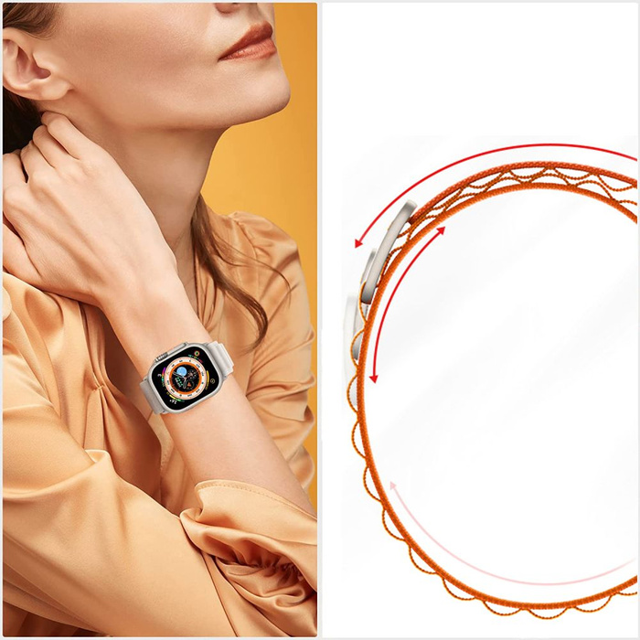 Pasek Tech-protect Nylon Pro Apple Watch 4 / 5 / 6 / 7 / 8 / Se / Ultra (42 / 44 / 45 / 49 Mm) Orange
