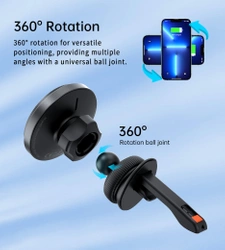 Choetech T204-F magnetic car holder with 15W wireless charging - black