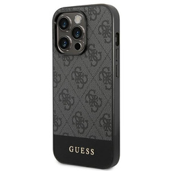 Case Guess iPhone 14 Pro 6.1" grey/grey hard case 4G Stripe Collection