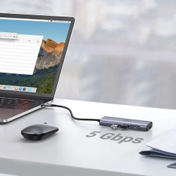 Adapter Hub UGREEN, USB-C do 2x USB 3.0, HDMI, RJ45, SD/TF 90568