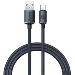 [PO ZWROCIE] Baseus Crystal Shine Series kabel przewód USB do szybkiego ładowania i transferu danych USB Typ A - USB Typ C 100W 1,2m czarny (CAJY000401)